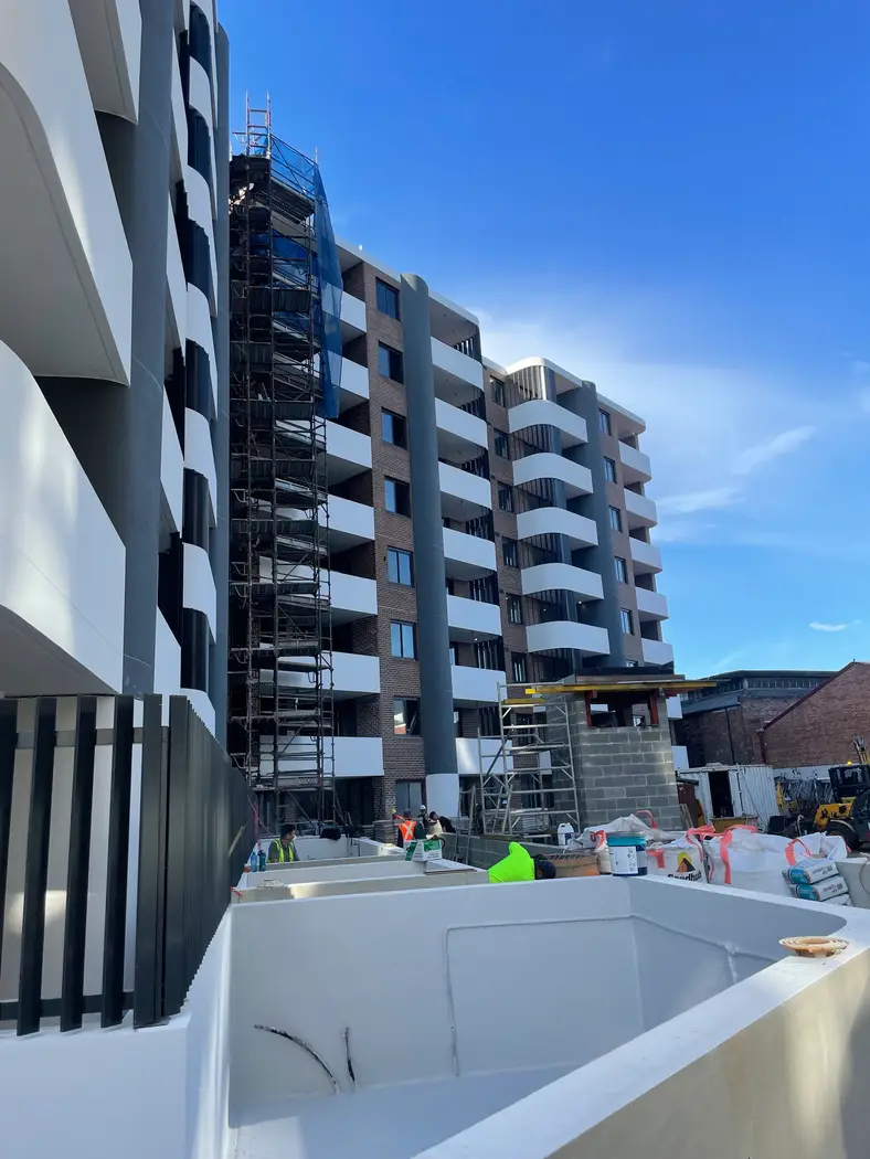 Apartment building under construction