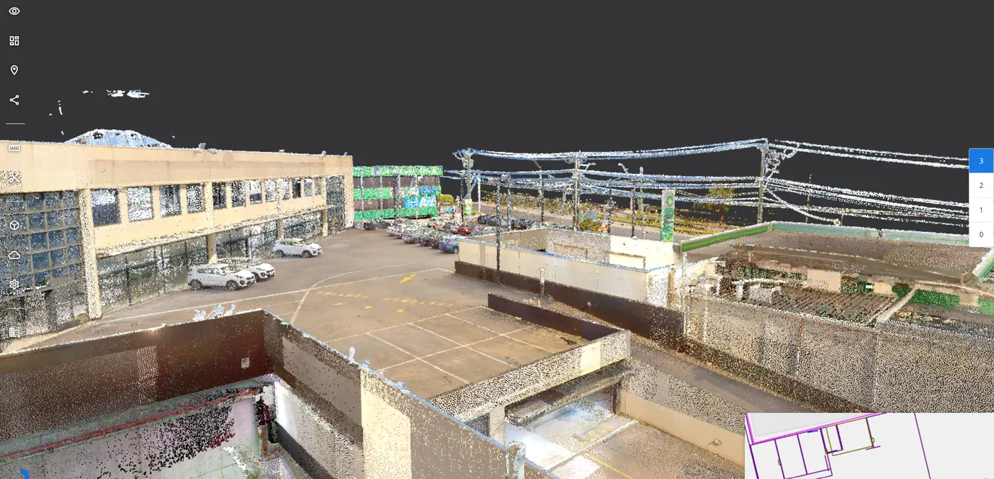 Point cloud of an industrial facility