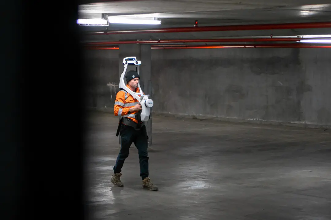 Mobile mapping a working car park