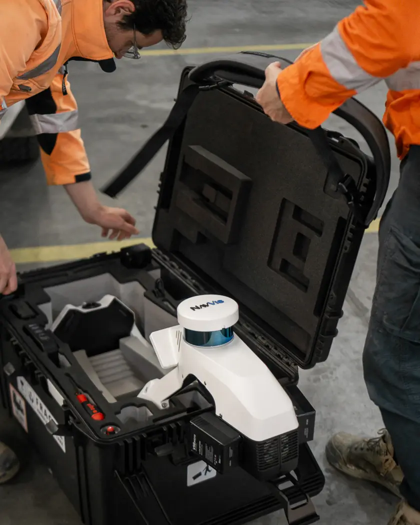 Scanning equipment on site