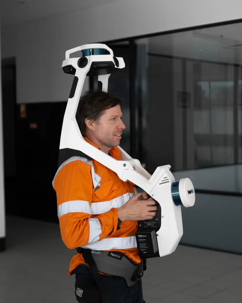 Scanning equipment used on a heritage building