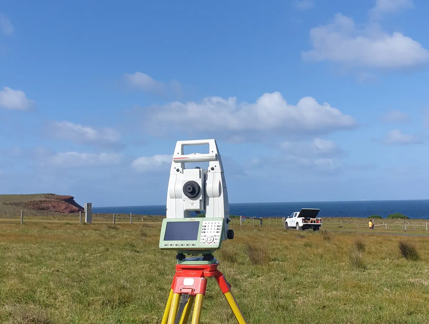 Open coastal farmland on a regional survey site