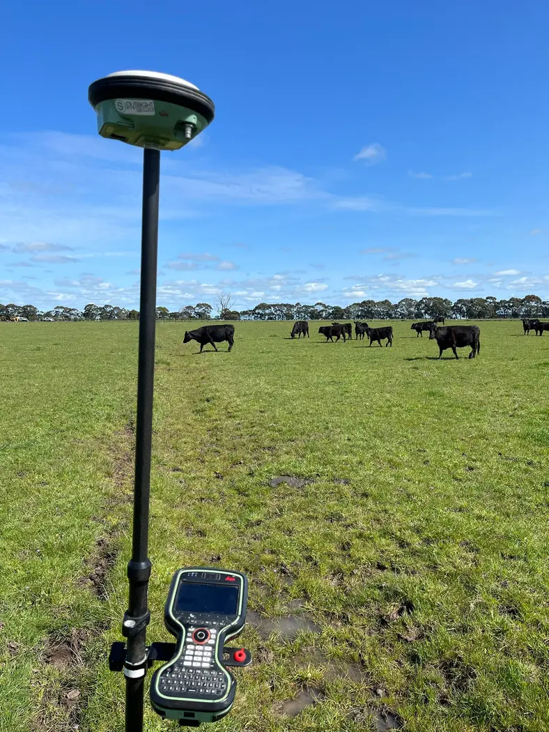 Surveyor staking out a regional site